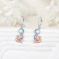 wholesale 925 Sterling Silver Heart-Shaped Moonstone Sleeping Fox Drop Earrings-0-3