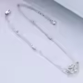TOUPOP Sterling Silver Butterfly Anklet Adjustable Foot Chain Jewelry Gift-0-2