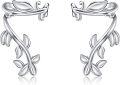 wholesale 925 Sterling Silver Leaf Ear Cuff Earrings Non Piercing Clip on Cartilage Mother's Day s for Women-0-0