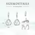 TOUPOP Sterling Silver & Stone Double Heart Dangle Earrings Birthday Christmas Gifts-0-5