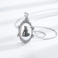 wholesale 925 Sterling Silver Gothic Black Cat Cameo Pendant Necklace - Vintage Style Jewellery Gifts for Her-0-2