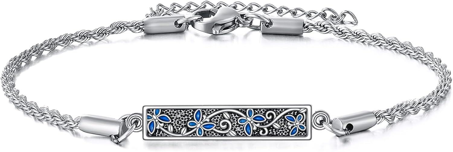 Sterling Silver Butterfly Bracelet for Women-0-0