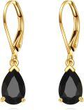 wholesale 14K Gold Black Onyx Earrings 26mm Round High Luster Hypoallergenic Gift-0-0