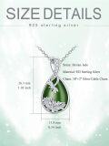 wholesale 925 Sterling Silver Green Jade Pendant Necklace with Lotus Flower and Dragonfly Charm Gift for Women Mother's Day-0-3