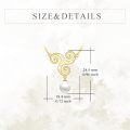 wholesale 14K Gold Swirl Design Freshwater Pearl Pendant Necklace Gift for Her-0-3