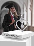 wholesale 925 Sterling Silver Heart-Shaped 2024 Graduation Cap Music Box Pendant Necklace-0-6