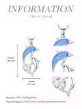 TOUPOP Sterling Silver Dolphin Heart Love Necklace For Women Gifts-0-3
