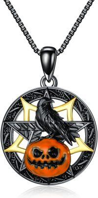 wholesale  Raven & Jack-o'-Lantern Pendant Necklace Halloween s for Her-24