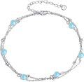 wholesale 925 Sterling Silver Larimar Anklet for Women Beach -0-0