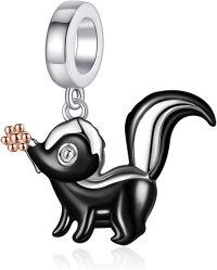 wholesale 925 Sterling Silver Skunk Charm Beads Fits Jewelry for Women-Skunk