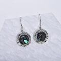 wholesale 925 Sterling Silver Celtic Knot Abalone Shell Black Horse Head Drop Earrings for Women Girls Gifts Jewelry 4cm Long-0-2