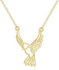 wholesale Gold 14K Hummingbird Pendant Necklace  for Women-14K Hummingbird