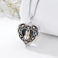 wholesale TOUPOP Locket Necklace Father Daughter Locket Mother Daughter Locket Necklace Sister Locket Family Locket Rose Heart Locket Pendant Necklace S925 Sterling Silver Gift Always In My Heart Locket -0-3