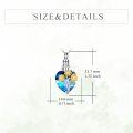 wholesale 925 Sterling Silver Heart-Shaped Sunflower Urn Keepsake Locket Necklace with Blue Crystal and Funnel Gift Set-0-5