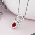 wholesale Sterling Silver Birthstone Cat Pendant Necklace for Women-0-21