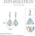 wholesale Moonstone Earrings 925 Sterling Silver Dachshund/corgi/capybara/koala Filigree Dangle Earrings Teardrop Moonstone Jewelry Birthday Christmas Gifts For Women -0-4