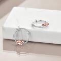 wholesale 925 Sterling Silver Rose Gold Fox Hoop Earrings for Women Girls - Adorable Animal  Set-0-3