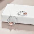 wholesale 925 Sterling Silver Rose Gold Fox Hoop Earrings for Women Girls - Adorable Animal  Set-0-3