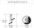 wholesale 925 Sterling Silver Dragonfly Pendant Necklaces with Blue Enamel and Cubic Zirconia for Women's Gift-0-3