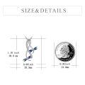 wholesale 925 Sterling Silver Blue Dragonfly Infinity Pendant Necklace-0-3