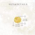 wholesale Gold 925 Sterling Silver Daisy Stud Earrings - Birth Flower  for Women-0-4