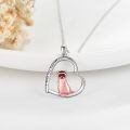 wholesale 925 Sterling Silver Heart Meerkat Pendant Necklace-0-2
