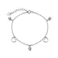 TOUPOP Sterling Silver Heart Bead Anklet Adjustable Ankle Bracelet Jewelry Christmas Valentine Mothers Day Birthday Gifts for Women Her Wife Girls-style_name:Heart Bead Anklet