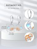 wholesale Silver Sloth Moonstone Leverback Dangle Earrings Adorable Animal s for Women Girls 925 Sterling Silver Heart-Shaped Stone Drop Earings Minimalist Fashion Accessories Hypoallergenic Safe Nickel Free Lead-Free Copper-free Material Lightweight Comfortable Wear Everyday Use Birthday Christmas Anniversary Valentine's Day Graduation Mother¡¯s Father¡¯s Day Engagement Wedding Party Favor Present Idea Under $30 USD-0-4