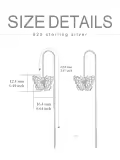 TOUPOP Sterling Silver Stone Threader Dangle Drop Earrings-0-3