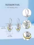wholesale 925 Sterling Silver Gold Plated Dragon Moon Drop Earrings for Women-0-4