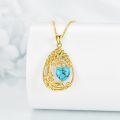 wholesale 925 Sterling Silver Heart Pendant Necklace Wholesale Gold Plated-0-61