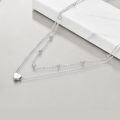 wholesale 925 Sterling Silver Heart Layered Choker Necklace s for Women-0-3