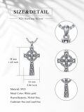 wholesale 925 Sterling Silver Celtic Knot Wolf Head Star of David Cross Pendant Necklace for Men Boys' Gift Ideas-0-3