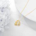wholesale 14K Gold Crystal Love Forever Pendant Necklace  for Her-0-3