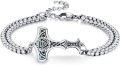 wholesale 925 Sterling Silver Norse Thors Hammer VegvÃ­sir Tree Of Life Charm Bracelet For Men & Women-0-0