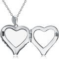 wholesale 925 Sterling Silver Heart Angel Wing Footprint Pendant Necklace for Women Girls  43cm Chain Length-0-1