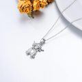 wholesale 925 Sterling Silver Cute Highland Cow Pendant Necklace-0-2