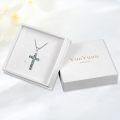 wholesale 925 Sterling Silver Cross Pendant with Abalone Shell Inlay and Multicolor Stones for Men-0-5