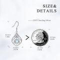 wholesale 925 Sterling Silver Teardrop Moonstone Celtic Knot Lotus Tree Of Life Leverback Earrings for Women Irish  Idea-0-3