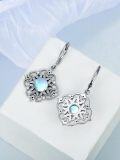 wholesale 925 Sterling Silver Moonstone Filigree Drop Earrings for Women-0-4