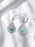 wholesale 925 Sterling Silver 12 Months Birthstone Crystal Tree of Life Earrings-0-3