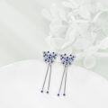 wholesale 925 Sterling Silver Blue Sapphire Butterfly Drop Earrings Gift for Her-0-2