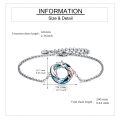wholesale 925 Sterling Silver Dolphin Charm Bracelet Wholesale With Blue Crystal Circle-0-3