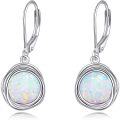 wholesale Sterling Silver Lapis Turquoise Larimar Opal Black Pearl Dangle Earrings-0-40