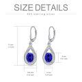 wholesale 925 Sterling Silver 3 ct Moissanite D VVS Tear Drop Halo Leverback Earrings-0-7