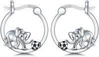 wholesale S925 Sterling Silver Elephant Hoop Earrings Hypoallergenic Animal Jewelry Christmas Birthday Gifts for Women Mom Girlfriend-#10 Elephant