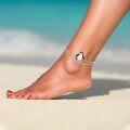 wholesale 925 Sterling Silver Penguin Anklet with Chain and Beads Adjusted Length for Women Girls Gift 24cm-36cm Long-0-3