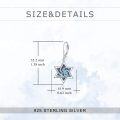 wholesale 925 Sterling Silver Abalone Shell Star of David Leverback Drop Earrings-0-4