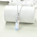 wholesale 925 Sterling Silver & White Gold Plated Opal Daisy Necklace for Women, Teens, Gift for Her-0-2
