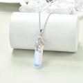 wholesale 925 Sterling Silver Moonstone Pendant Necklace Wholesale With Floral Design-0-2